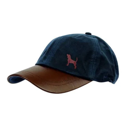 Beagle Clothing Gifts, Waxed Cotton Leather Peak Waterproof Baseball Cap From The House Of Dog - Image 6