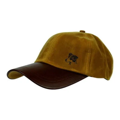 Jack Russell Clothing Gifts, Waxed Cotton Leather Peak Waterproof Baseball Cap, From The House Of Dog. - Image 2