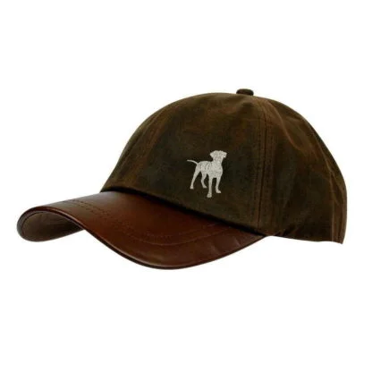 Rottweiler Rottie Clothing Gifts, Waxed Cotton Leather Peak Baseball Cap From The House Of Dog. - Image 4