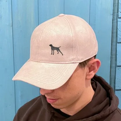 German Shorthaired Pointer Owner Clothing Gifts, Faux Suede Leather Baseball Cap Hat From The House Of Dog. - Image 4