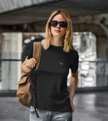 Fox Red Labrador Retriever Owner Clothing Gift Embroidered Heavyweight Organic Cotton T-shirt From The House Of Dog. - Image 2