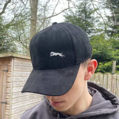 Whippet Lurcher Galgo Podenco Owner Clothing Gifts, Faux Suede Leather Baseball Cap Hat From The House Of Dog.