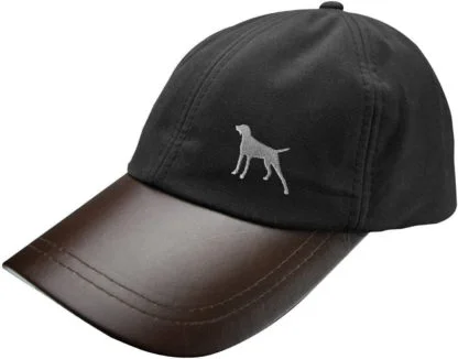 German shorthaired pointer owner gifts, waxed cotton leather peak waterproof baseball cap. - Image 2