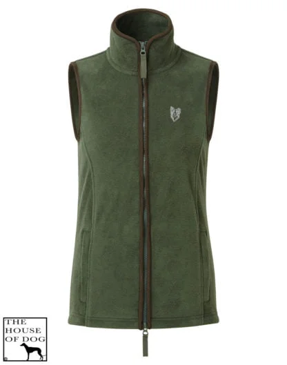 Border Collie Clothing Gift Embroidered Women's Fit Fleece Gilet From The House Of Dog. - Image 3