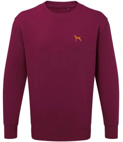 Vizsla Owner Clothing Gifts Embroidered Unisex Organic Heavyweight Sweatshirt From The House Of Dog. - Image 5