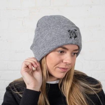 Staffy, Staffordshire Bull Terrier Owner Gifts, Beanie Ski Hat With Unique Embroidered Design From The House Of Dog From The House Of Dog. - Image 4