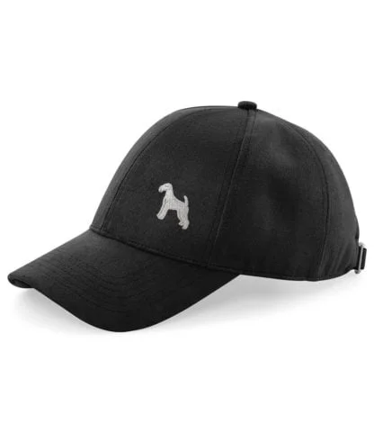 Airedale Terrier Owner Clothing Gifts, Faux Suede Leather Baseball Cap Hat From The House Of Dog. - Image 2