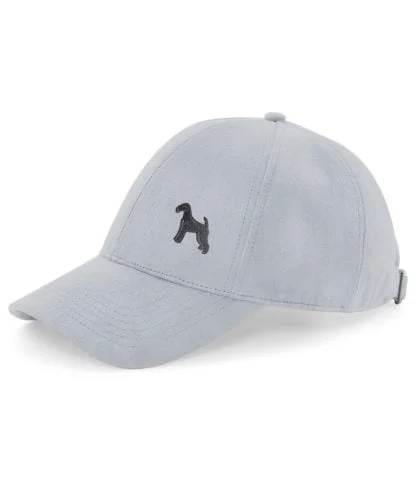 Airedale Terrier Owner Clothing Gifts, Faux Suede Leather Baseball Cap Hat From The House Of Dog. - Image 3