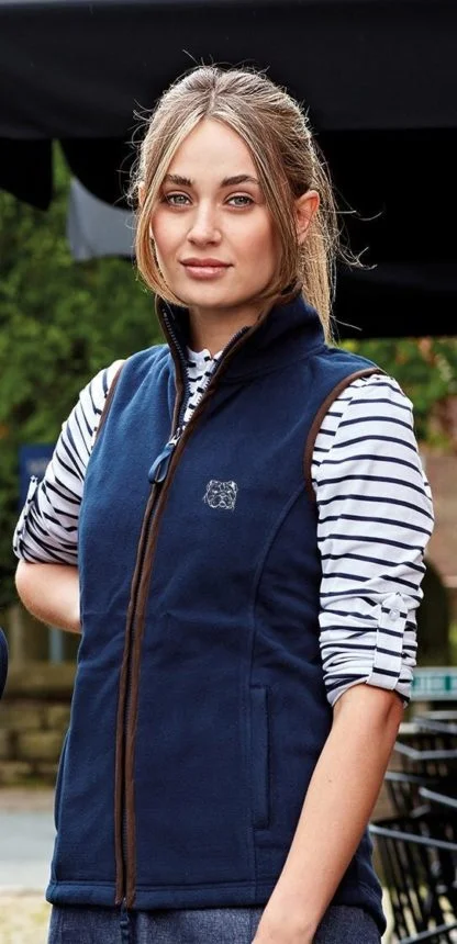 English Bulldog Owner Clothing Gifts Embroidered Fleece Gilet From The House Of Dog.