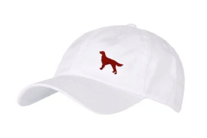 Irish Red Setter Clothing Gifts. 100% Washed Chino Cotton Embroidered 6 Panel Unstructured Baseball Cap Hat From The House Of Dog. - Image 7