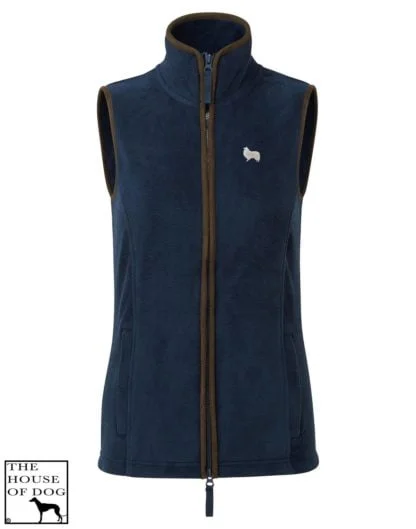 Sheltie Shetland Sheepdog Owner Clothing Gifts Embroidered Fleece Gilet From The House Of Dog. - Image 4