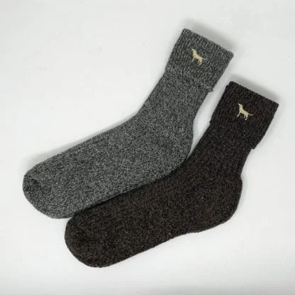 Golden Lab Labrador Owner Gift Men's Wool Blend Boot Socks with Cushion Sole from The House Of Dog x 2 PAIRS. One Size Men's 6-11 - Image 2