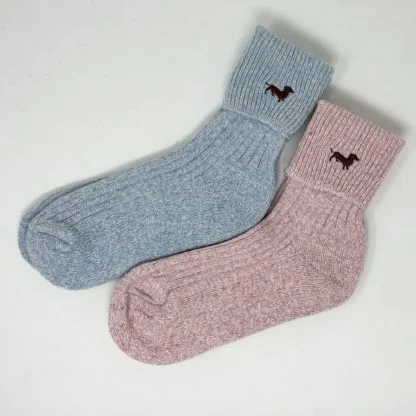 Dachshund Doxie Owner Gift Women's Wool Blend Boot Socks with Cushion Sole from The House Of Dog x 2 PAIRS. One Size Ladies's 4-8 - Image 2
