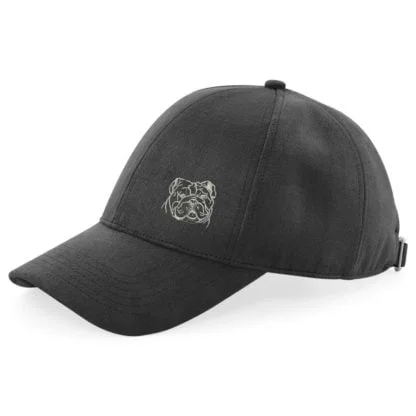 English Bulldog Owner Clothing Gifts, Faux Suede Leather Baseball Cap, From The House Of Dog. - Image 3