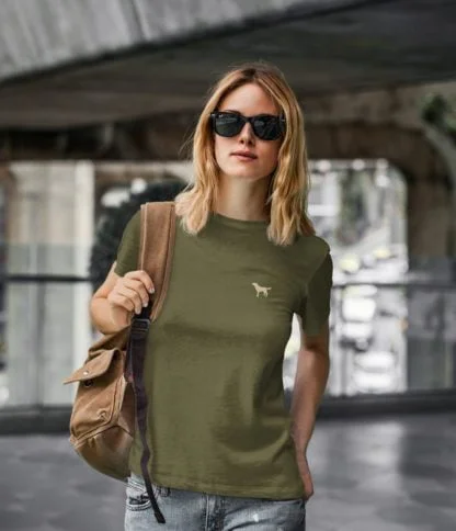Golden Yellow Labrador Retriever Owner Clothing Gift Embroidered Heavyweight Organic Cotton T-shirt From The House Of Dog. - Image 3
