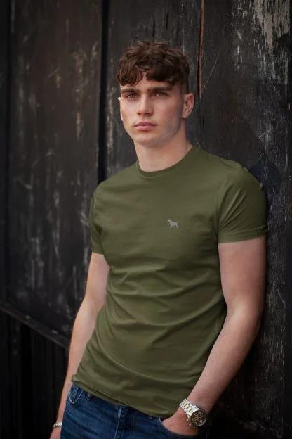 Border Terrier Owner Clothing Gift Embroidered Heavyweight Organic Cotton T-shirt From The House Of Dog.