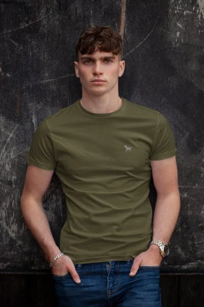 Border Terrier Owner Clothing Gift Embroidered Heavyweight Organic Cotton T-shirt From The House Of Dog. - Image 3