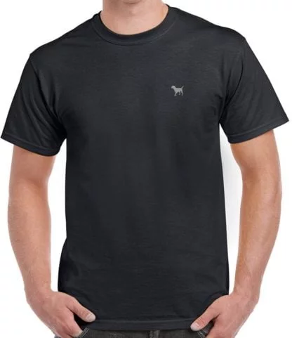 Border Terrier Owner Clothing Gift Embroidered Heavyweight Organic Cotton T-shirt From The House Of Dog. - Image 5