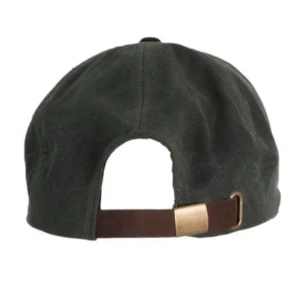 Yellow Labrador Gifts, Waxed Cotton Leather Peak Waterproof Baseball Cap. - Image 5