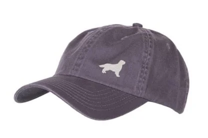 Golden Retriever Owner Silhouette Goldie Clothing Gifts. 100% Washed Chino Cotton Embroidered 6 Panel Unstructured Baseball Cap Hat. - Image 3