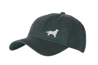 Golden Retriever Owner Silhouette Goldie Clothing Gifts. 100% Washed Chino Cotton Embroidered 6 Panel Unstructured Baseball Cap Hat. - Image 4