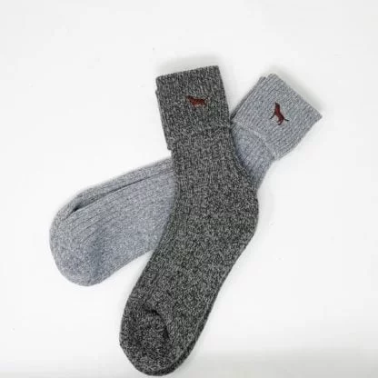 Chocolate Lab Labrador Owner Gift Men's Wool Blend Boot Socks with Cushion Sole from The House Of Dog x 2 PAIRS. One Size Men's 6-11 - Image 2