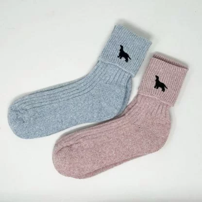 Cocker Spaniel Owner Gift Women's Wool Blend Boot Socks with Cushion Sole from The House Of Dog x 2 PAIRS. One Size Ladies's 4-8 - Image 2