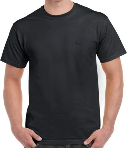 Black Labrador Retriever Owner Clothing Gift Embroidered Heavyweight Organic Cotton T-shirt From The House Of Dog. - Image 3