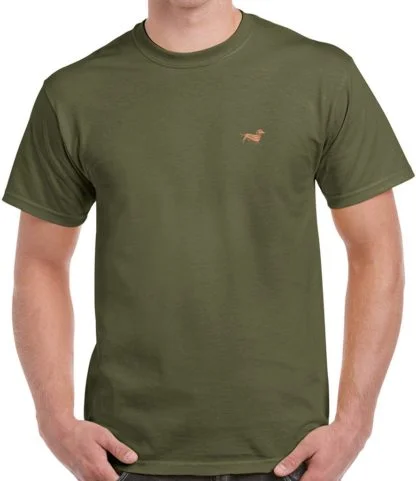 Dachshund Sausage Dog Owner Clothing Gift Embroidered Heavyweight Organic Cotton T-shirt From The House Of Dog. - Image 3