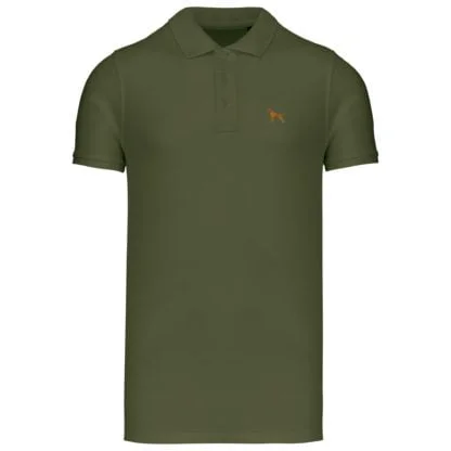 Hungarian Vizsla Clothing Gift Embroidered Heavyweight Organic Cotton Polo Shirt From The House Of Dog. - Image 2