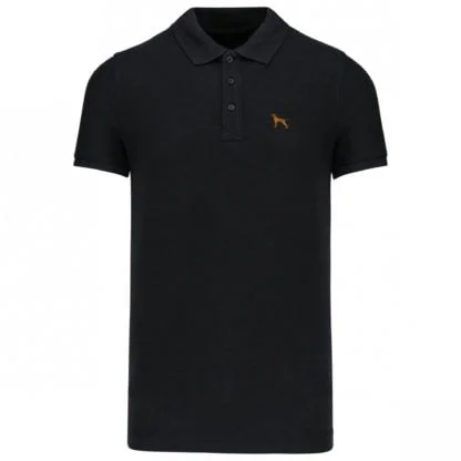 Hungarian Vizsla Clothing Gift Embroidered Heavyweight Organic Cotton Polo Shirt From The House Of Dog. - Image 3