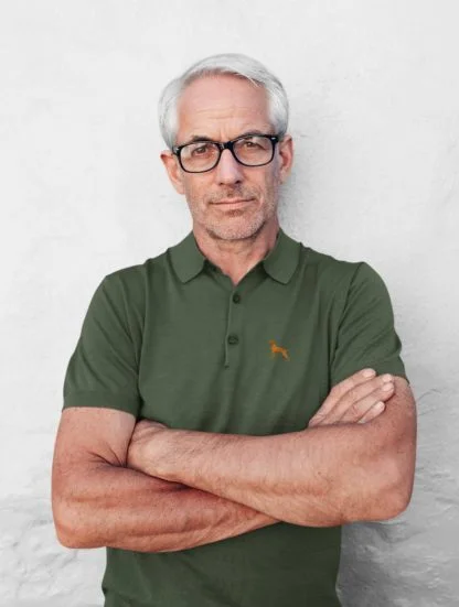 Hungarian Vizsla Clothing Gift Embroidered Heavyweight Organic Cotton Polo Shirt From The House Of Dog. - Image 9