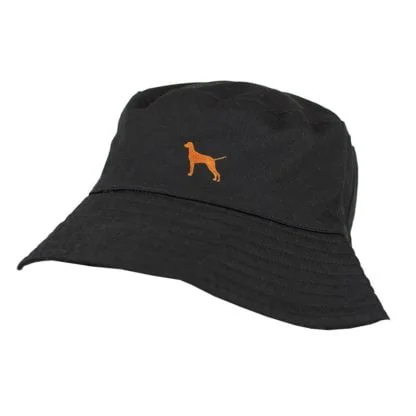 Hungarian Vizsla Clothing Gifts. 100% Washed Chino Cotton Embroidered Bucket Sun Hat With White Cotton Lining From The House Of Dog. - Image 5