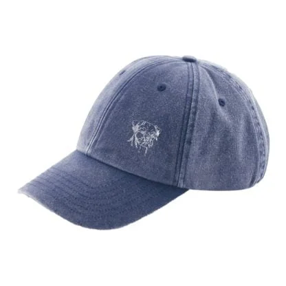 The House Of Dog: Border Terrier Owner Gift. Distressed Vintage Washed 100% Heavyweight Brushed Cotton Embroidered Low Profile Baseball Cap - Image 2