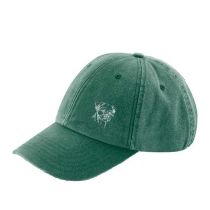 The House Of Dog: Border Terrier Owner Gift. Distressed Vintage Washed 100% Heavyweight Brushed Cotton Embroidered Low Profile Baseball Cap - Image 5