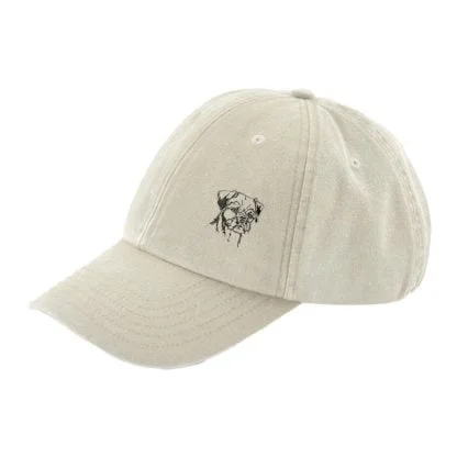 The House Of Dog: Border Terrier Owner Gift. Distressed Vintage Washed 100% Heavyweight Brushed Cotton Embroidered Low Profile Baseball Cap - Image 7