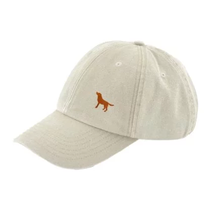 The House Of Dog: Fox Red Labrador Owner Gift Distressed Vintage Washed 100% Heavyweight Brushed Cotton Embroidered Low Profile Baseball Cap - Image 7