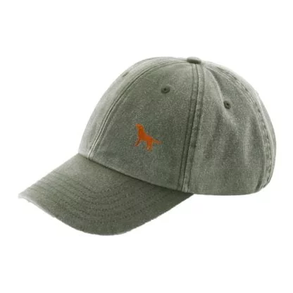 The House Of Dog: Fox Red Labrador Owner Gift Distressed Vintage Washed 100% Heavyweight Brushed Cotton Embroidered Low Profile Baseball Cap - Image 8