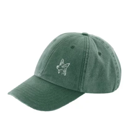 The House Of Dog: German Shepherd Owner Gift. Distressed Vintage Washed 100% Heavyweight Brushed Cotton Embroidered Low Profile Baseball Cap - Image 5