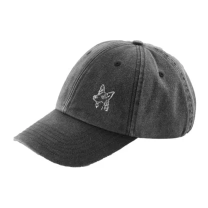 The House Of Dog: German Shepherd Owner Gift. Distressed Vintage Washed 100% Heavyweight Brushed Cotton Embroidered Low Profile Baseball Cap - Image 9