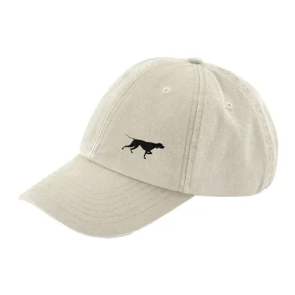 The House Of Dog: English Pointer Owner Gift. Distressed Vintage Washed 100% Heavyweight Brushed Cotton Embroidered Low Profile Baseball Cap - Image 7