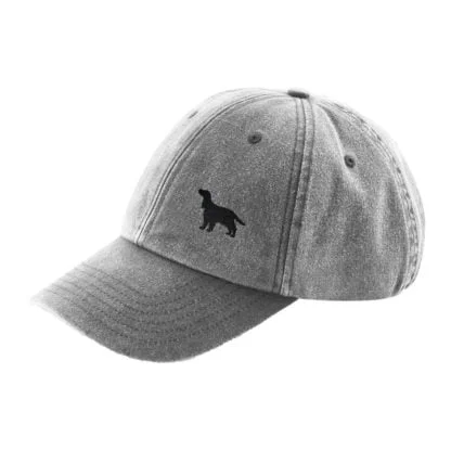 The House Of Dog: Cocker Spaniel Owner Gift. Distressed Vintage Washed 100% Heavyweight Brushed Cotton Embroidered Low Profile Baseball Cap - Image 3