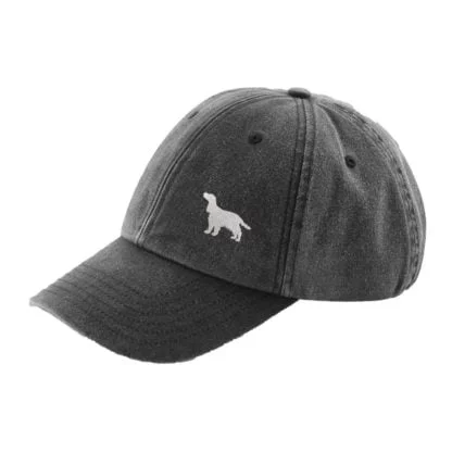 The House Of Dog: Cocker Spaniel Owner Gift. Distressed Vintage Washed 100% Heavyweight Brushed Cotton Embroidered Low Profile Baseball Cap - Image 9