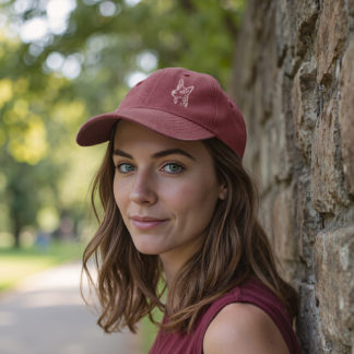 The House Of Dog: German Shepherd Owner Gift. Distressed Vintage Washed 100% Heavyweight Brushed Cotton Embroidered Low Profile Baseball Cap