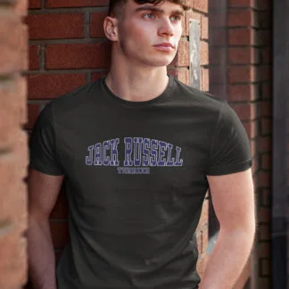 Jack Russell Owner Clothing Gift Printed Heavyweight Organic Cotton T-shirt Gift From The House Of Dog.