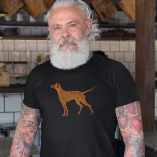 Hungarian Vizsla Owner Clothing Gift Printed Heavyweight Organic Cotton T-shirt Gift From The House Of Dog.