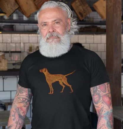 Hungarian Vizsla Owner Clothing Gift Printed Heavyweight Organic Cotton T-shirt Gift From The House Of Dog.