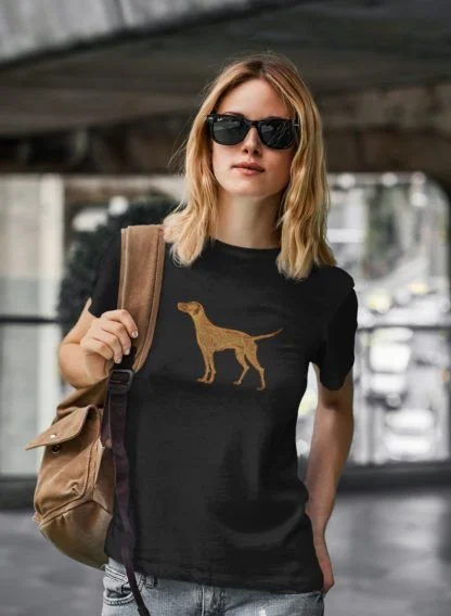 Hungarian Vizsla Owner Clothing Gift Printed Heavyweight Organic Cotton T-shirt Gift From The House Of Dog. - Image 4