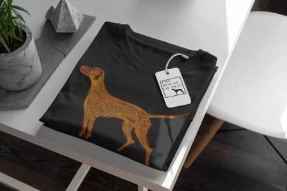 Hungarian Vizsla Owner Clothing Gift Printed Heavyweight Organic Cotton T-shirt Gift From The House Of Dog. - Image 5