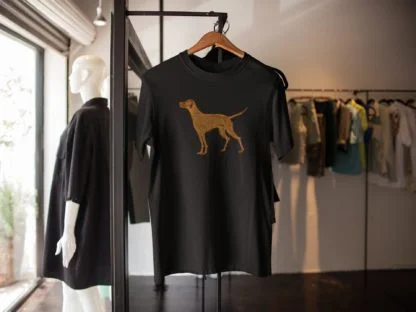 Hungarian Vizsla Owner Clothing Gift Printed Heavyweight Organic Cotton T-shirt Gift From The House Of Dog. - Image 7